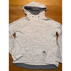 Adidas Boys Grey Heather Hooded Sweatshirt Size M